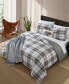 Фото #2 товара Alder Plaid Charcoal Duvet Set, Full/Queen