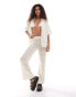 Фото #2 товара AllSaints Milly crochet shirt co-ord in ecru white