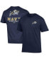 Фото #1 товара Men's Navy Navy Midshipmen Stack 2-Hit T-shirt