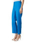 Petite Linen-Blend Mid Rise Straight-Leg Zip-Front Pants