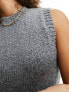 Фото #3 товара New Look knitted tabard vest in mid grey