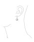 ფოტო #3 პროდუქტის Simple Plain Puffed Teardrop Pear Shaped Rain Drop Earrings For Women Fishhook Threader Polish Sterling Silver 1.5 Inch