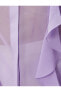 Фото #6 товара Рубашка женская Koton Şifon Gömlek Transparan Uzun Kollu Fırfırlı Düğmeli