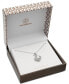 Cubic Zirconia Love Knot Pendant Necklace, 18" + 2" extender, Created for Macy's