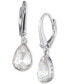 ფოტო #1 პროდუქტის Crystal Logo Teardrop Drop Earrings