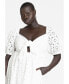 ფოტო #2 პროდუქტის Plus Size Eyelet Tie Front Maxi Dress