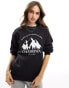 Threadbare Ski printed sweater in black