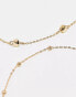 Фото #2 товара Topshop Ari pack of 2 anklets with ball chain in gold tone