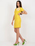 Sukienka-LK-SK-506335.21-ciemny żółty