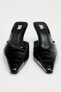 Фото #7 товара Туфли-мюли на каблуке с тиснением ZARA