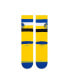 ფოტო #2 პროდუქტის Men's Golden State Warriors Stripe Crew Socks