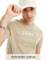 Фото #1 товара GANT large script logo print t-shirt in tan