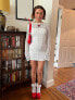 Daisy Street X Chloe Davie long sleeve mini dress in open knit DE 48 - фото #1