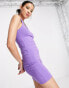 COLLUSION halterneck mini dress in purple