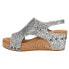 Corkys Carley Glitter Studded Wedge Womens Silver Casual Sandals 30-5316-SVGL