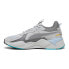 Фото #3 товара Puma RsX Games Lace Up Mens Grey Sneakers Casual Shoes 39316101