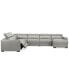 Фото #25 товара Nevio 157" 6-Pc. Leather Sectional with 2 Power Recliners, Headrests and Chaise, Created For Macy's