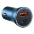 Szybka ładowarka samochodowa USB-C / USB Golden Contactor Pro niebieski