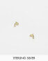 Фото #1 товара Kingsley Ryan Sterling Silver dolphin stud earrings in gold