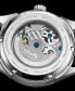 ფოტო #2 პროდუქტის Men's Blue Alligator Embossed Genuine Leather Strap Watch 42mm