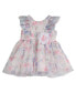 Baby Girls Floral Mesh Social Dress with Diaper Cover