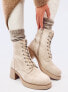 Фото #1 товара Ботильоны MAYFIELD BEIGE Lace-Up