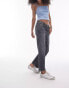 Фото #1 товара Topshop cropped baby bootcut jeans in dark dirty grey