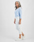 Фото #5 товара Petite Curvy-Fit Mid Rise Cuffed Capri Jeans, Created for Macy's