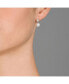 ფოტო #3 პროდუქტის Sterling Silver Cubic Zirconia Pearl Drop Earrings