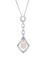 ფოტო #1 პროდუქტის Cultured Freshwater Pearl (8x6mm) Dangling Pendant in Sterling Silver