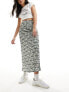 Фото #1 товара Glamorous maxi slip skirt in retro ditsy floral