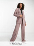 ASOS DESIGN Tall jersey slouchy suit blazer in mink