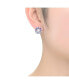 ფოტო #3 პროდუქტის Sterling Silver White Gold Plated Clear Round Cubic Zirconia Stud Earrings