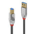 Фото #1 товара Кабель USB типа A на тип B Lindy Cromo Line 2м USB A - USB B - USB 3.2 Gen 1 (3.1 Gen 1) 5000 Мбит/с серый