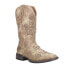 Фото #2 товара Roper Kennedy Glitter Tooled Inlay Square Toe Cowboy Womens Beige Casual Boots