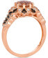 Фото #2 товара Peach Morganite™ (7/8 ct. t.w.) & Diamond (3/8 ct. t.w.) Flower Ring in 14k Rose Gold