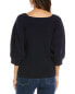 Rebecca Taylor Puff Sleeve Sweater Women's Blue Xs