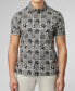 ფოტო #2 პროდუქტის Men's Checkerboard Paisley Print Short Sleeve Shirt