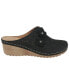 ფოტო #2 პროდუქტის Women's Krista Perforated Slip-On Flower Wedge Mules