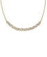 Фото #1 товара Wrapped in Love diamond Swirl Curved Bar Statement Necklace (1 ct. t.w.) in 14k Gold, 15-1/4" + 2" extender, Created for Macy's