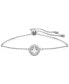 Silver-Tone Constella Crystal Bangle Bracelet