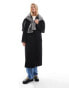 Stradivarius STR super oversized overcoat in black