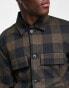 River Island check western overshirt in green