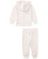 ფოტო #2 პროდუქტის Baby Girls Bear Hoodie and Pants Set