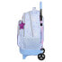 School Rucksack with Wheels Frozen Believe Lilac 33 X 45 X 22 cm