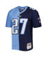 Фото #4 товара Men's Eddie George Navy, Light Blue Tennessee Titans 1999 Split Legacy Replica Jersey