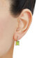 ფოტო #2 პროდუქტის Peridot (3-1/5 ct. t.w.) & Diamond (1/10 ct. t.w.) Cushion Drop Earrings in 14k Gold