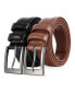 ფოტო #1 პროდუქტის Men's Dual Loop Leather Belt, 2 pack