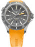 Фото #2 товара Мужские наручные часы с желтым силиконовым ремешком Traser H3 110331 P67 Diver Automatik T100 Grey 46mm 50ATM