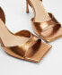 Women's Metallic Heel Sandals